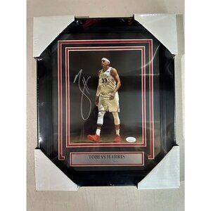 Tobias Harris signed autographed Philadelphia 76ers 8x10 photo framed JSA
